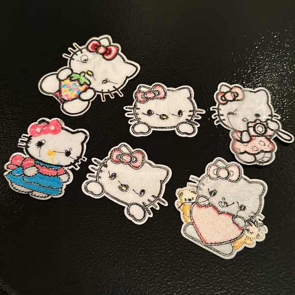 NEW Hello Kitty Iron On Embroidered Patch Patches Bundle Of 6 - Picture 2 of 2